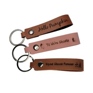 Untitled design (4) seasonal engraved leatherette keychains