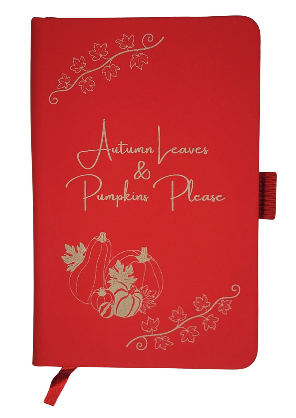 Autumn Leaves & Pumpkins Please pocket notebook fall journal gift